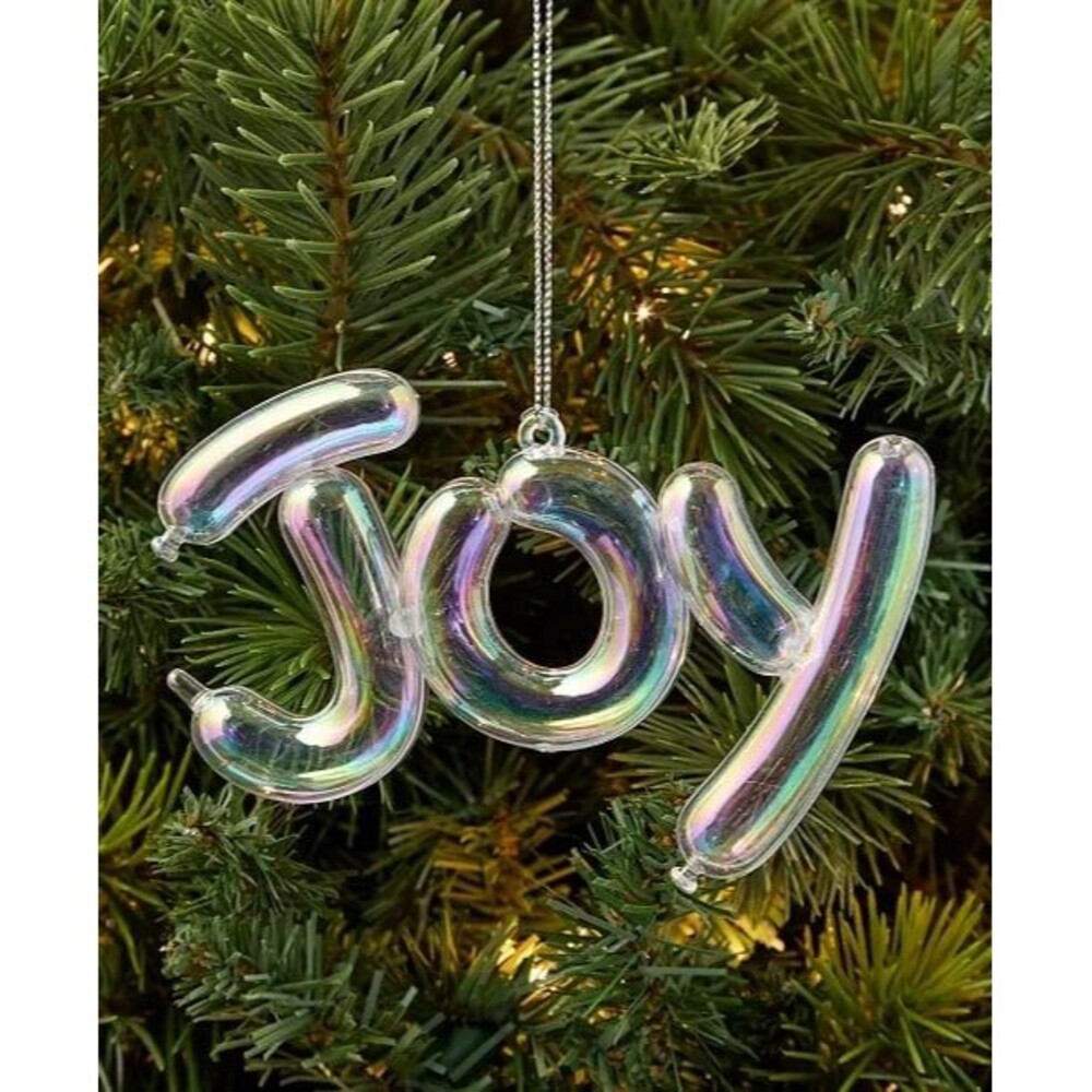 Macy’s Holiday Lane Pastel Shine Iridescent Joy Christmas Ornament